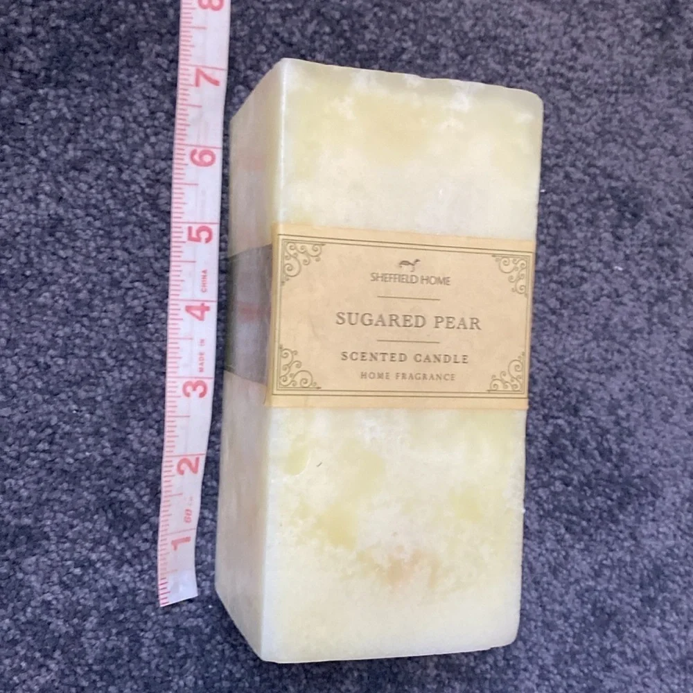 Sheffield Home Sugared Pear Square Candle
